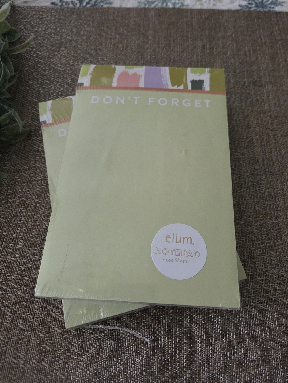 Light Green "Don't Forget" Notepad - Pack of 2